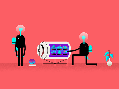 The Lab Studio - Design Systems illustration alien branding character design systems illustration lab laboratory mars sci fi scientist spot illustration system ufo vector website illustration