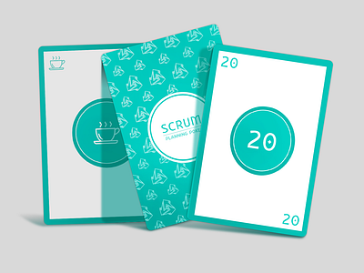 Planning Poker (Scrum) back of a card card card games poker card scrum scrumpoker turquoise