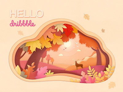 Hello Dribbble illustration