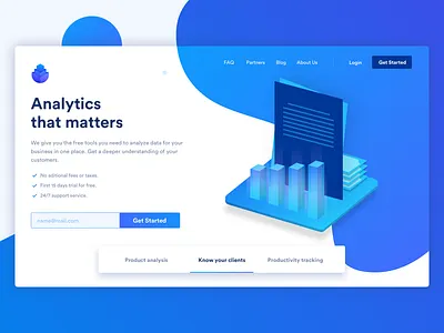 Analytics Landing Site analystics analytic analytics app digital product illustration landing product branding site web website