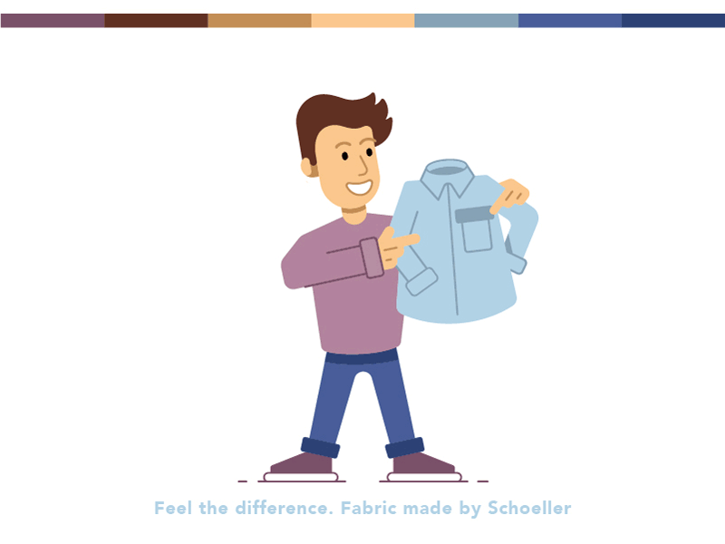 Character for Dress Shirt Manual character character design flat flat design instructional manual manual illustration minimalistic shirt