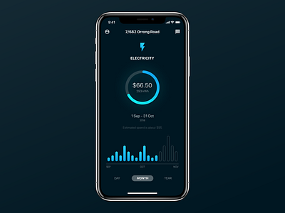 Energy App Concept app electricity energy ios iphone ui utility ux