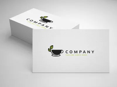 green tea logo template app cafe coffee cup eco green healthy herbal leaf leaves logo mug natural nature organic plant sale shop tea template