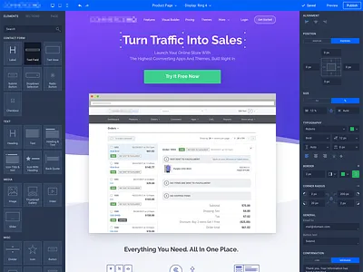 Visual Builder e commerce shop ui web application