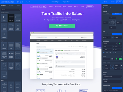 Visual Builder e commerce shop ui web application