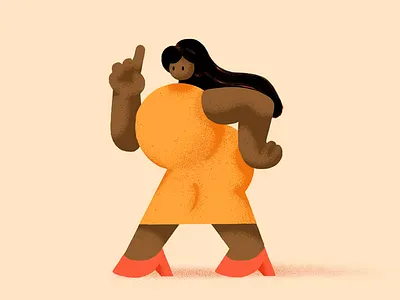 aw hell naw big booty character design dress grunge texture woman