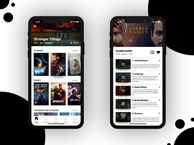 Video App Concept black design designs iphonex netflix sacred ui user experience user interface ux video video app