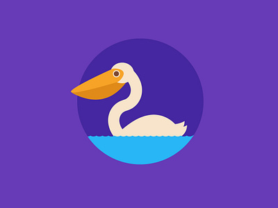 Pelican design illustration illustrator material colors