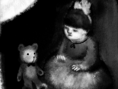 Teddy and Girl beauty charachter design graphic design illustration