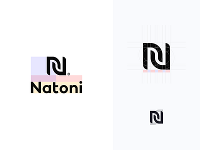 Natoni Construction branding branding agency construction grid logo modern simple