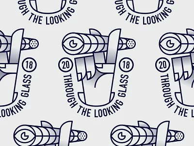 Looking Glass geometric glass hand line looking telescope thick through