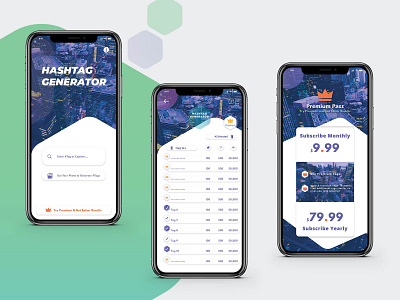 Hashtag Generator App UI app app design app designer design icon ui uidesign uiux user interface design ux vector web website