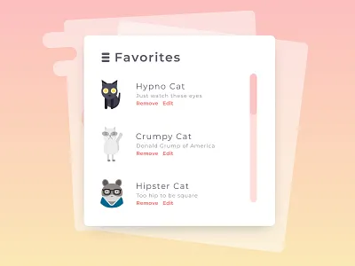 Favorites | Daily UI #044 daily ui daily ui 044 daily ui 44 dailyui dailyui favorites favorite favorites