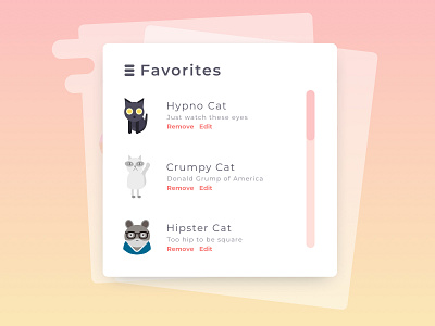 Favorites | Daily UI #044 daily ui daily ui 044 daily ui 44 dailyui dailyui favorites favorite favorites