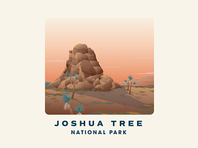 Joshua Tree National Park badge illustration joshua tree national park texture vector art vintage