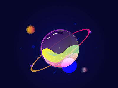 Planetary Glow illustration planet space