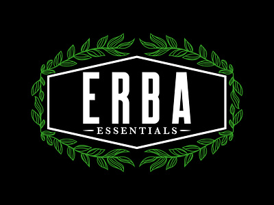 Erba Essentials Logo branding california cbd color design essentials flat graphic graphic design icon illustration leaves lettering logo marijuana typography vector