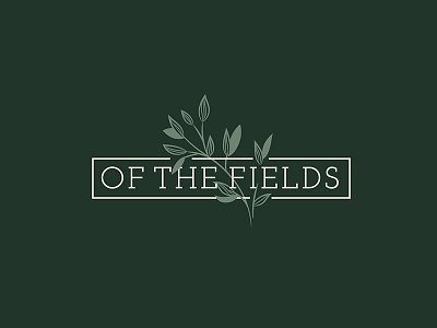 Of the Fields Floral Logo Design - Concept branding concept design florist flower greenery icon illustration lettering logo typography