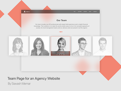 Team Page for an Agency Website adobe photoshop adobe xd adobexd agency ourteam teampage ui ui ux ui deisgn uidesign ux ux design web deisgn web ui web ui design