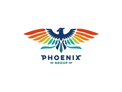 PHOENIX GROUP branding color icon logo mark mascot symbol