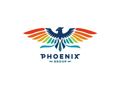 PHOENIX GROUP branding color icon logo mark mascot symbol