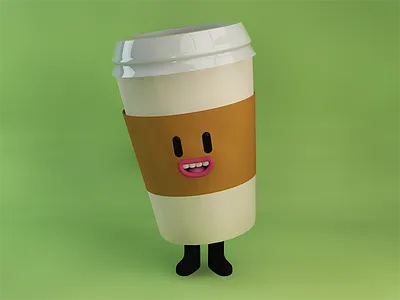 Coffee. 3d character design coffee dailyrenderc4d davegamez monday vray