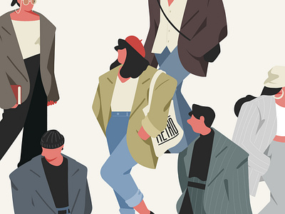 Vintage fashion character fashion illust illustration people style vintage woman