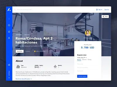 Apartment rent web site clean design typography ui ux web