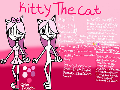 Kitty The Cat Reference Speedpaint characterdesign design illistration originalcharater reference speedpaint