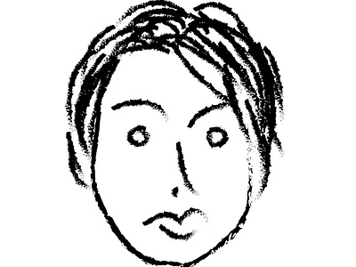 Brett digital illustration line drawing sketch suede