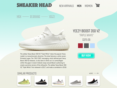 SNEAKER WEBSITE CONCEPT UI app design flat illustration interface design logo sketch app ui ui design user experience user interface ux ux design web website