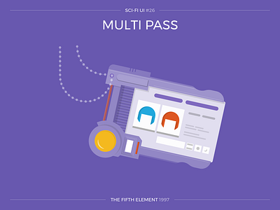 Sci-Fi UI #26 - Multi Pass illustration luc besson multi pass science fiction scifi scifiui the fifth element ui user interface
