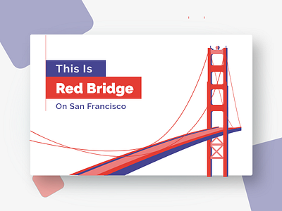 This Is Red Bridge blue bridge design fla illustration modern red san ui uiux web website