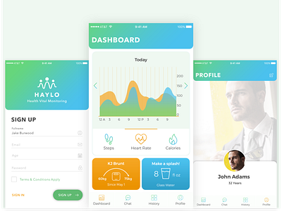 Haylo Fitness Mobile App adobe xd app concept dashboard design fitness app interaction design ios mobile app mobile app design tracking ui user center design user experience design user interface design ux