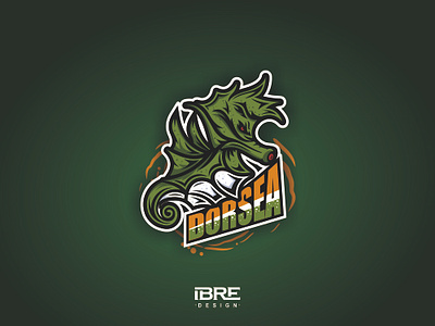 Dorsea esport illustration logo mascot logo seahorses