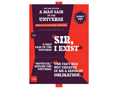 A Man Said To The Universe illustration typography