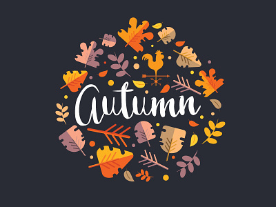 Autumn is just around the corner autumn cock leaf leaves orange season tree weather weather cock weather vane