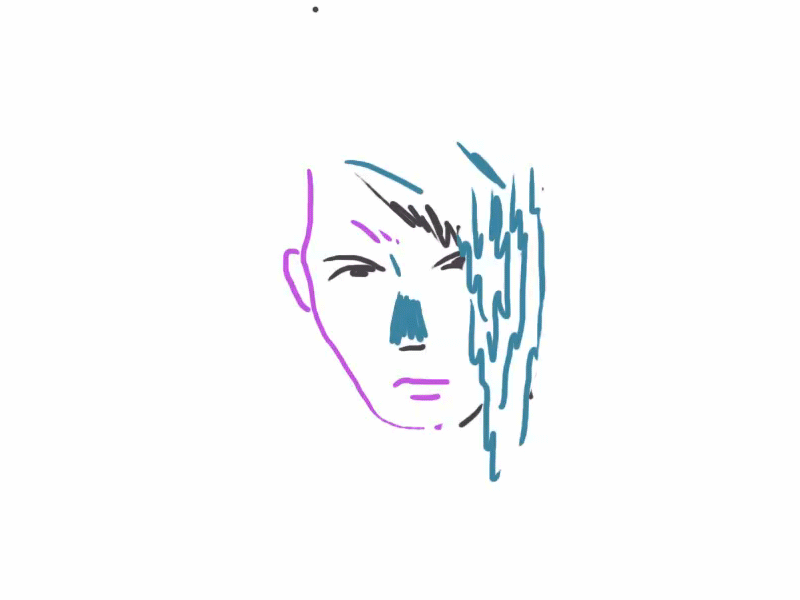 Face cellanimation face handdrawn handdrawn animation photoshop selfportrait