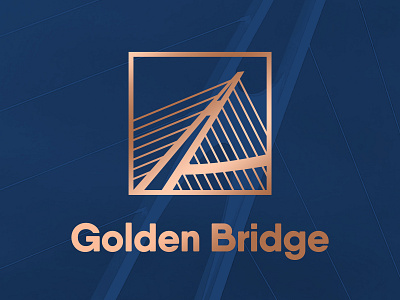 Golden Bridge (Jambatan Darul Hana) branding duotone emblem logo logomark