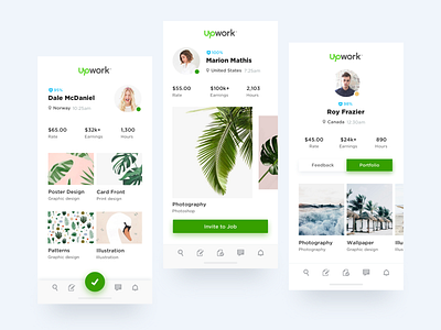 Upwork Profile Explorations app buttons design iphonex mobile profile ui ui deisgn ui elements ux