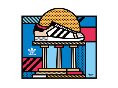 Adidas Originals Sticker adidas athens geometric greece illustration originals patterns pop art sticker stripes sun vector