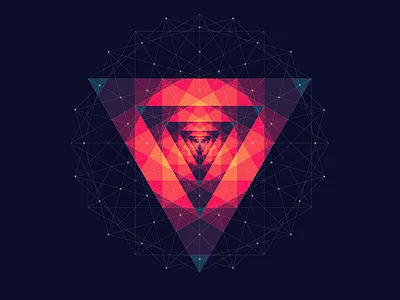 That crazy abstract triangle 2d abstract colorful connect design flat futuristic geometric illustration shapes triangle