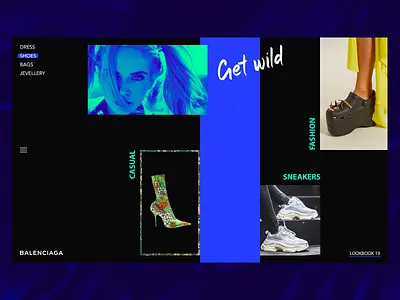 Balenciaga acid dark fashion promo shoes web