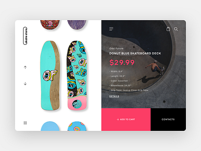 Skate Store Decks Page Preview concept deck decks interface page shop skate skate shop skate store skateboard skateboarding store ui ux web web store webdesign website