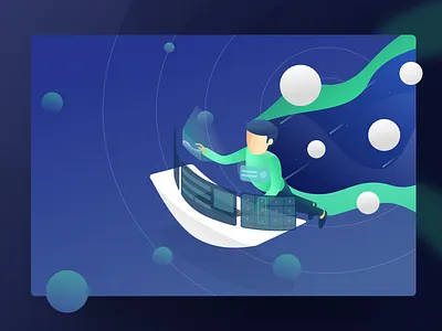 Wordverine - Hero Image branding dailyui design gradient illustration landing page ui uiux ux vector webdesign