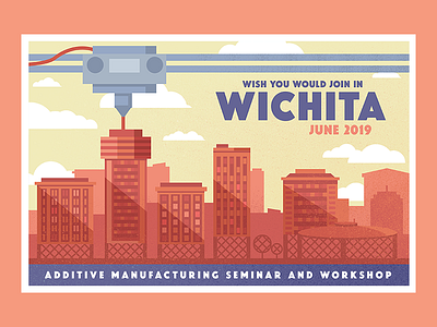 Postcard - Wichita illustration manifacturing postcard printing wichita