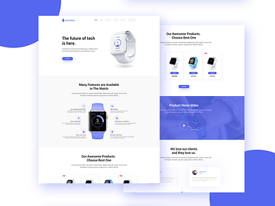 Smart Watch landing Page design health idea landing page life smartwatch technology ui ux web