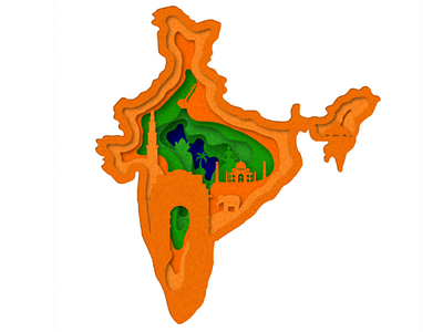 It's My INDIA 🇮🇳 art artwork country india indian my country paper paper art paper cut paper cutting proud