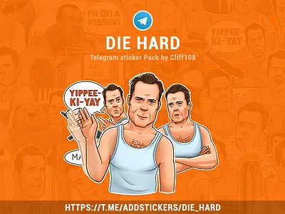Die Hard die hard stickers telegram