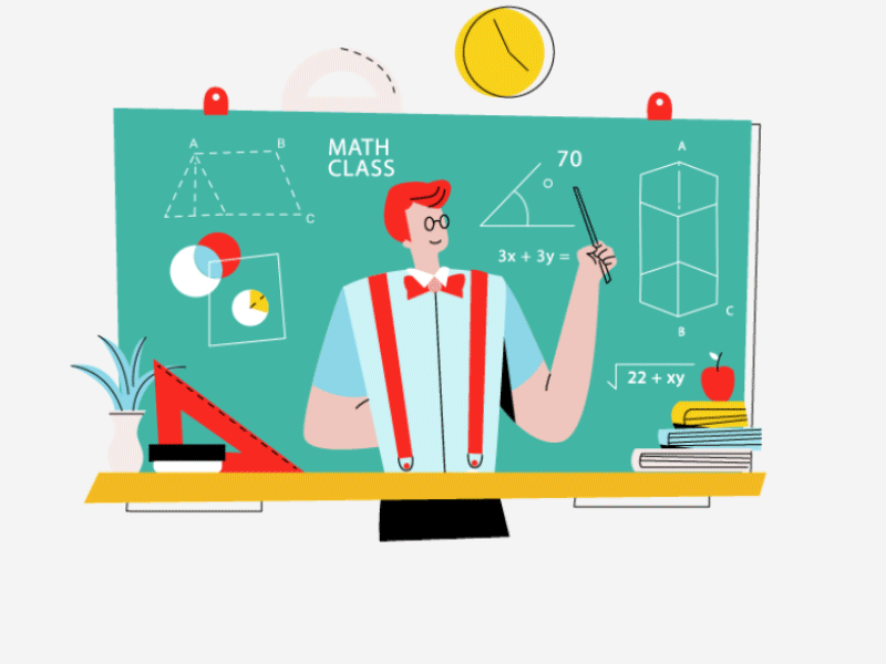 Back To School aftereffects animation app design gif illustration instagram loop motion ui ux web